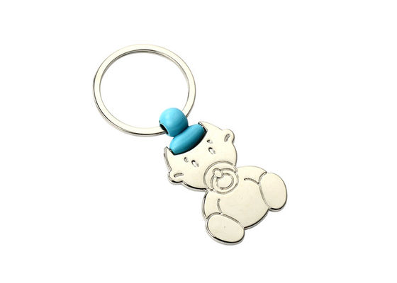 Porte-clés symbolique à chaînes principal de chariot à achats en métal mignon du modèle 2mm de bébé