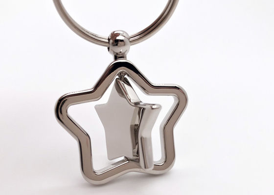 La chaîne principale à chaînes mignonne d'étoile de fer de clé en métal de cadeau de souvenir entassent en vrac fer rotatif