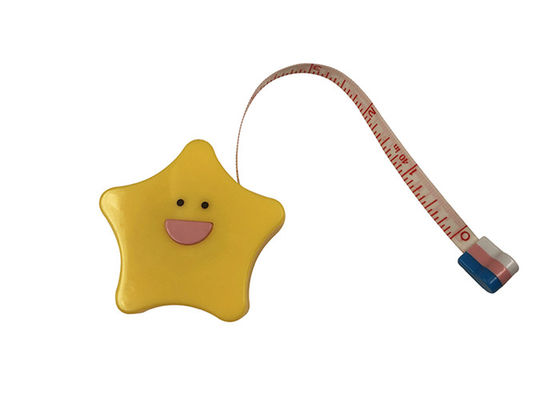 Tailleur de plastique Soft Tape Measure pour le cadeau de publicité épais mignon de l'étoile 14mm de corps