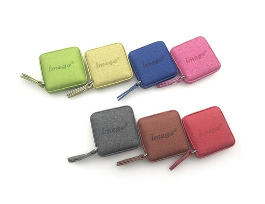 Texture en cuir Debossing Logo Souvenir d'unité centrale Mini Retractable Tape Measure Fabric d'ABS