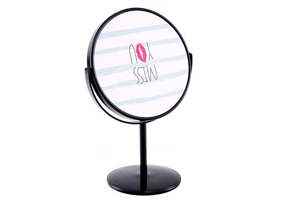 Miroir cosmétique rond rotatif de petit miroir rond en cuir de maquillage d'unité centrale