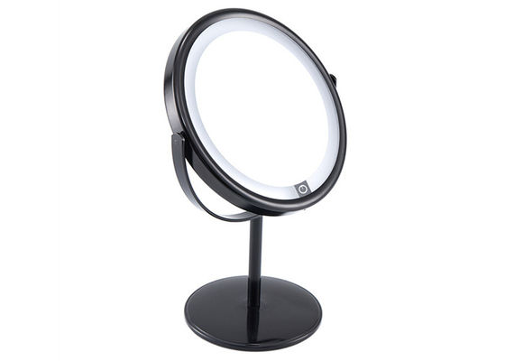 Miroir cosmétique rond rotatif de petit miroir rond en cuir de maquillage d'unité centrale