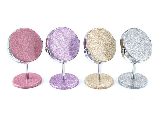 Logo compact mignon de Debossing de miroir de miroir cosmétique en cuir de Tableau d'unité centrale petit