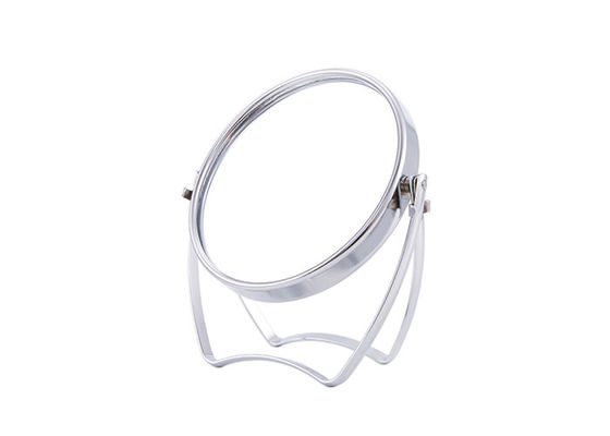 Miroir rond argenté pour angle en verre dégrossi rotatif de miroir de maquillage le double