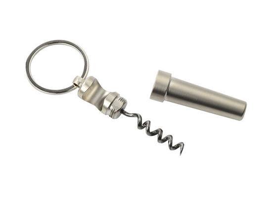 Argent à chaînes principal multifonctionnel 17mm de support de clé d'ouvreur de bouteille en métal