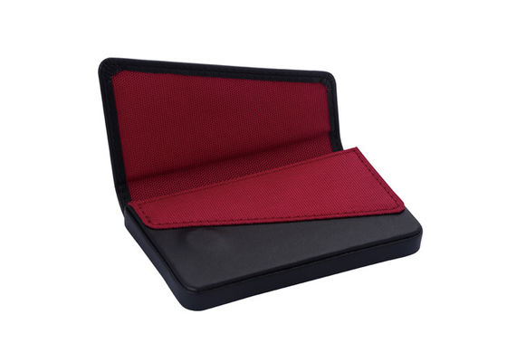 Étui de cartes en cuir d'unité centrale de tissu personnalisé par fermeture magnétique de porte-cartes