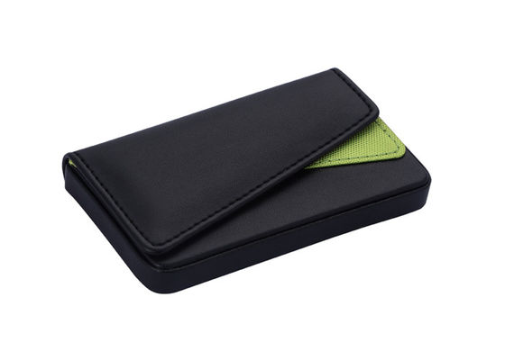 Support magnétique de carte de visite professionnelle de visite de carte nominative d'unité centrale de rectangle en cuir de porte-cartes