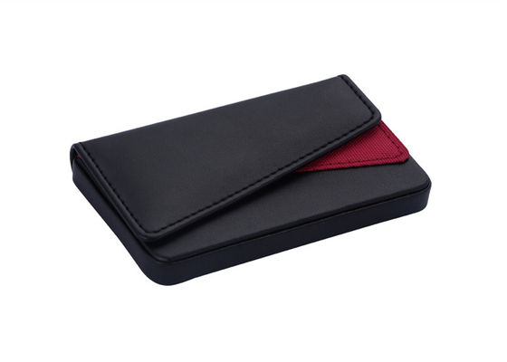 Étui de cartes en cuir d'unité centrale de tissu personnalisé par fermeture magnétique de porte-cartes