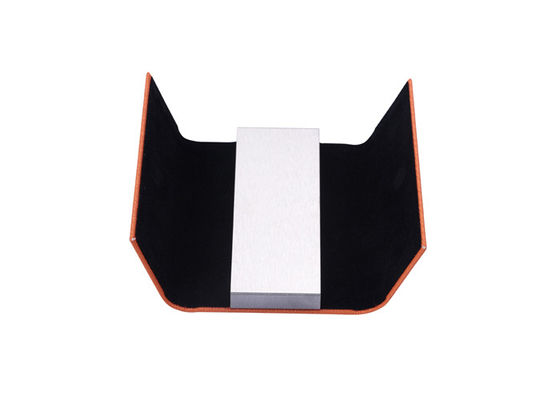 Porte-cartes en cuir en alliage de zinc d'unité centrale de fermeture magnétique de porte-cartes de carte nominative de Debossing