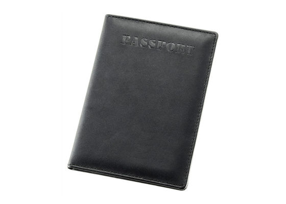 Le support solide de passeport de voyage de rectangle a adapté Logo Pu Leather Passport Holder aux besoins du client