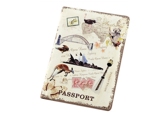 Voyage imprimant la couverture Logo Personalised Passport Wallet de relief par cuir de passeport d'unité centrale