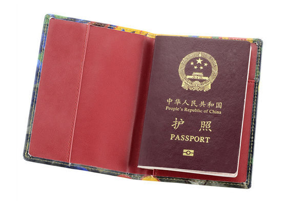Impression de la couverture de rectangle de portefeuille de support de passeport d'unité centrale de voyage de modèle