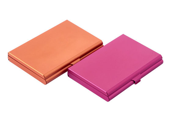 Étui de cartes adapté aux besoins du client par miroir en aluminium de rectangle de porte-cartes de carte nominative