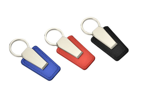 Le souvenir a personnalisé le laser en cuir de porte-clés gravant Matt Nickel Finished
