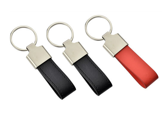 Laser adapté aux besoins du client d'alliage de Logo Leather Key Chains Zinc gravant Mini Key Holder