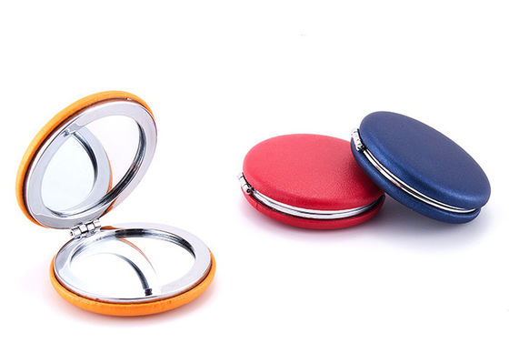 Miroir compact cosmétique de maquillage de poche de macaron de miroir d'ABS d'unité centrale pliable