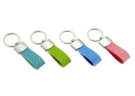 Tissez les chaînes principales en cuir d'unité centrale de texture a adapté Logo Multifunction Key Holder aux besoins du client