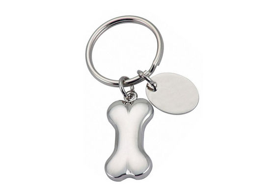 Le laser à chaînes principal mignon en métal d'os a gravé des porte-clés Logo Souvenir Gift fait sur commande