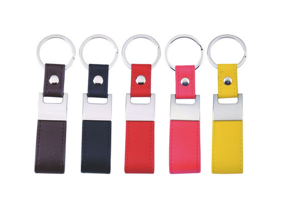 Métal en cuir piquant Cutsom Mini Key Holder Leather Strap de chaînes principales d'unité centrale