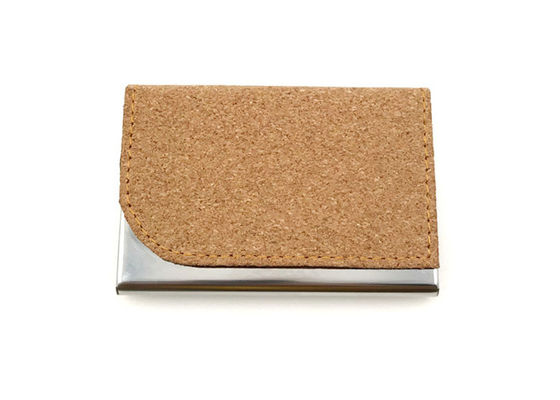 Bon prix Étui de cartes écologique magnétique inoxydable 65g de porte-cartes de liège de cuir d'unité centrale de fer en ligne