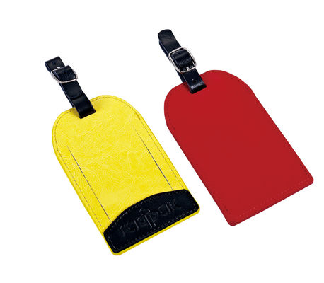Bon prix Étiquette personnalisable de bagages en PU/aluminium Adapte la plupart des sacs Cadeau économique pour les voyageurs en ligne