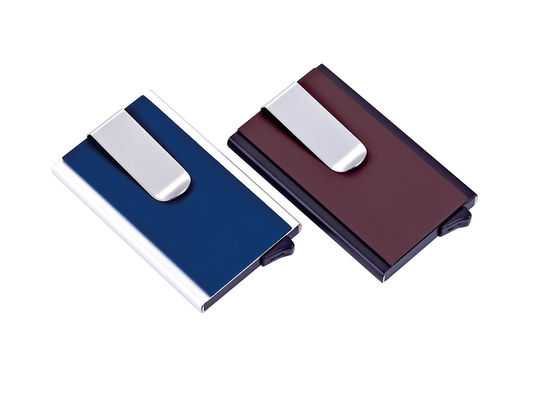 Bon prix Détenteur de carte de crédit en aluminium en PU RFID avec une capacité de 8 à 10 cartes pour une organisation sûre en ligne