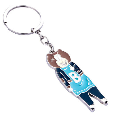 Bon prix Chaîne de clés métallique personnalisée au logo avec une finition en émail durable en couleurs variées pour un usage quotidien en ligne