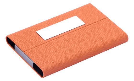 Bon prix 50 Carte de visite Capacité porte-carte de visite en métal mince conception en PU avec cadre compact en ligne