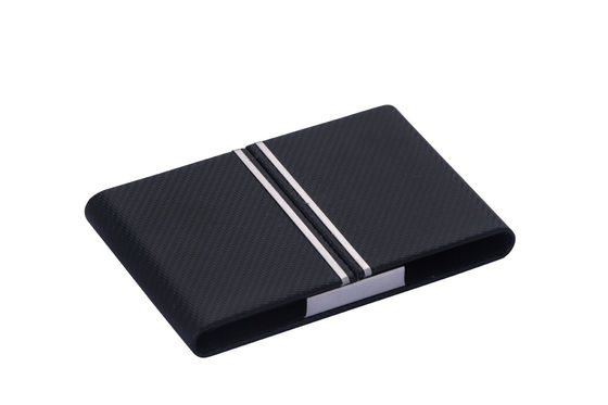 Bon prix Porteur de carte de visite en métal mince qui peut contenir jusqu'à 50 cartes de visite en forme de rectangle pour les réunions d'affaires en ligne