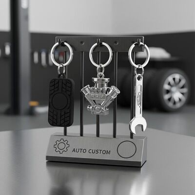 Bon prix Porte-clés personnalisé pour voitures avec logo personnalisé pour ateliers de réparation automobile, personnalisation de véhicules et campagnes marketing en ligne