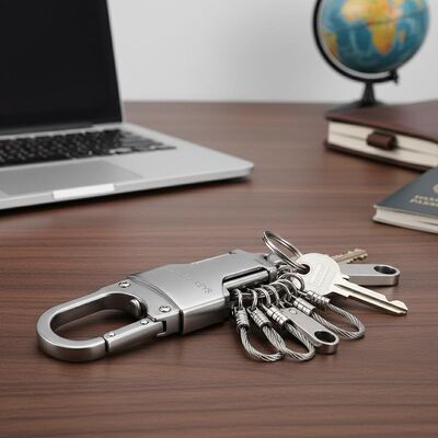 Bon prix Porte-clés métallique durable Porte-clés en alliage de zinc Construction lourde, forte, sécurisée Organisateur de clé pour bureau, maison et voyage en ligne