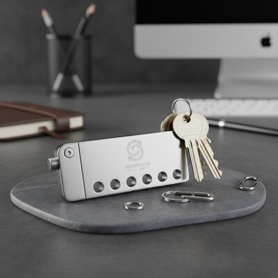 Bon prix Organiseur de porte-clés en acier durable avec logo personnalisé Idéal pour la tenue sécurisée des clés et l'affichage de l'identité de l'entreprise en ligne