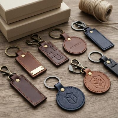 Bon prix Des porte-clés en cuir durables offrant différents styles et options de personnalisation parfaites pour les produits de marque d'entreprise en ligne