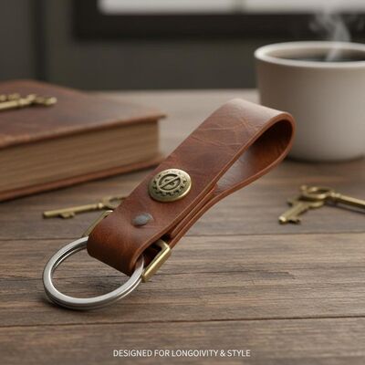 Bon prix Chaîne de clés en cuir classique Chaîne de clés en cuir porte-clés en cuir Conçu pour un style de longévité et de praticité dans le port quotidien en ligne