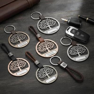 Bon prix Organisation des clés et transport de porte-clés de voiture personnalisés avec Motif d'arbre, accessoires élégants personnalisés adaptés aux entreprises en ligne