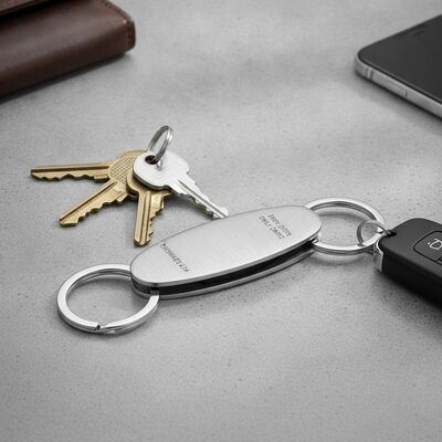 Bon prix Porte-clés unisexe en acier attrayant, intégrant un Type de fixation pratique à anneau fendu, parfait pour la gestion des clés et le quotidien en ligne