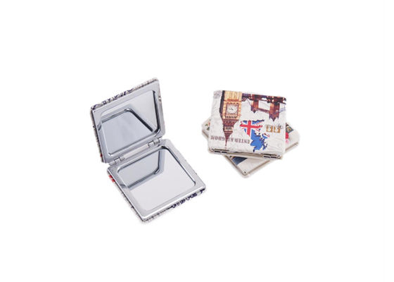 Bon prix Logo d'impression de cadeau de souvenir d'ABS de double miroir cosmétique de poche de place mini en ligne