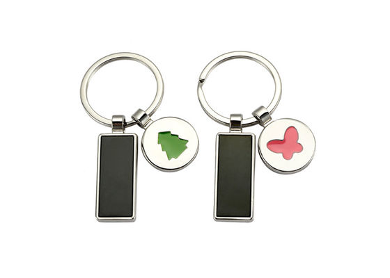 Bon prix Corps pendant fait sur commande de rectangle de Logo Metal Keychain Holder Cute de promotion en ligne