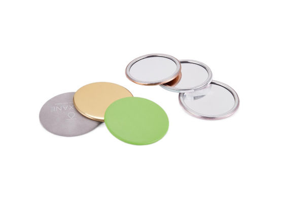Bon prix Cuir compact d'unité centrale de logo de miroir de maquillage d'ABS de série pliable en verre du miroir 11mm en ligne