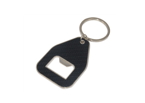 Bon prix Porte-clés à chaînes principal en cuir en alliage de zinc de fibre de carbone d'ouvreur de bouteille de support d'unité centrale en ligne