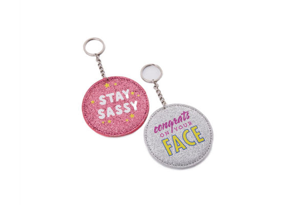 Bon prix Miroir de maquillage de voyage de cuir d'unité centrale de miroir de Mini Pantone Metal Cosmetic Pocket en ligne