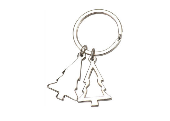 Bon prix Le petit laser de voiture a gravé le porte-clés à chaînes principal de cadeau de souvenir d'arbre argentent en alliage de zinc en ligne