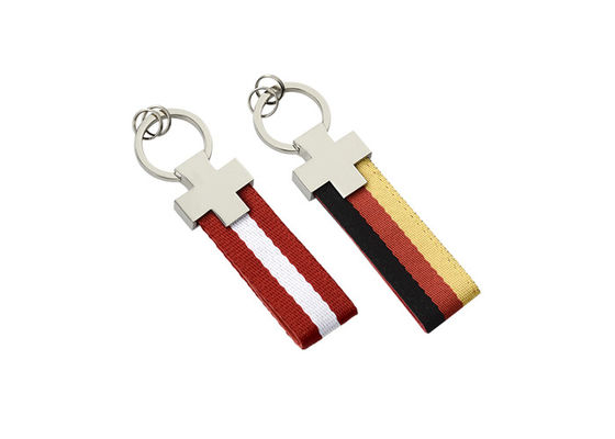 Bon prix Couleur principale en cuir de Pantone de porte-clés de fer de rectangle de support de courroie de sangle en ligne