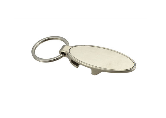 Bon prix Porte-clés gravé par métal en alliage de zinc personnalisé par ellipse de chaîne principale d'ouvreur de bouteille en ligne