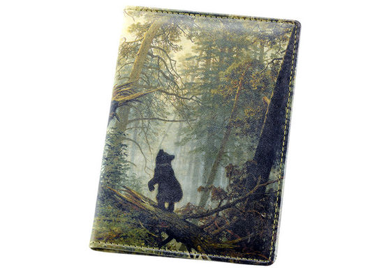 Bon prix Impression de la couverture de rectangle de portefeuille de support de passeport d'unité centrale de voyage de modèle en ligne