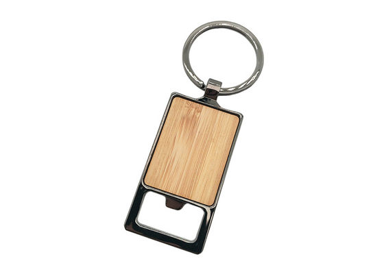 Bon prix Couleur noire multifonctionnelle en bambou d'ouvreur de bouteille en métal avec le porte-clés en alliage de zinc en ligne