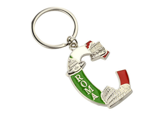 Bon prix La lettre de souvenir forment le porte-clés adapté aux besoins du client mignon de couleur de chaîne principale en métal en ligne