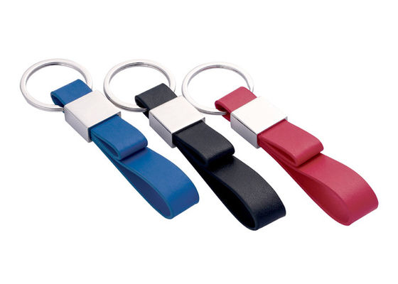 Bon prix Chaînes de clé en cuir d'unité centrale de doubles couches Mini Key Holder en alliage de zinc en ligne