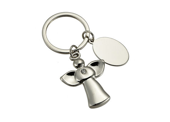 Bon prix Cadeau d'Angel Metal Laser Engraved Keyrings Logo Cute Key Chain Souvenir en ligne