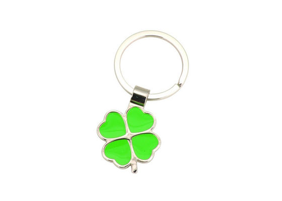 Bon prix Support principal remplissant en métal de trèfle de quatre feuilles de couleur faite sur commande mignonne de chaîne principale en ligne